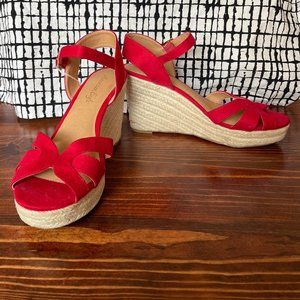 Red Wedge Heels